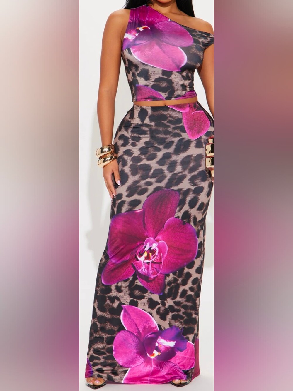 Fashion Nova On The Prowl Leopard Skirt Set